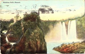 Rainbow Falls Hawaii Big Island Hawaii Postcard 1911