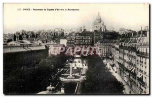 Old Postcard Paris Panorama Square d & # 39Anvers and Montmartre Sacred Heart