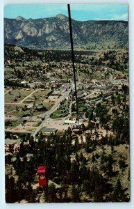 ESTES PARK VILLAGE, Rocky Mountain National Park ~ View from TRAMWAY  Postcard