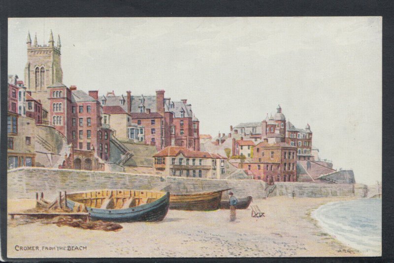 Norfolk Postcard - Cromer From The Beach - Artist A.R.Quinton  RS22892 