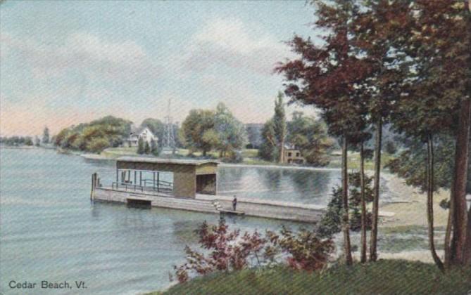 Vermont Cedar Beach Showing Boat Dock 1915