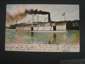 c1907 Postcard; Steamer City of Augusta, Augusta ME, Eastern Steamship Co.