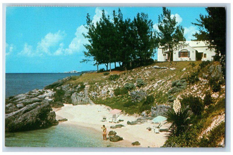 Somerset Bermuda Postcard Turtle Cove Cambridge Beaches c1950's Vintage