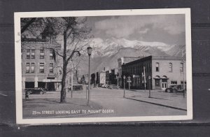 UTAH, OGDEN, 25th. STREET LOOKING EAST TO MOUNT OGDEN, c1930 ppc., unused.