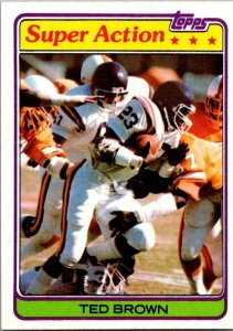 1981 Topps Football Card Ted Brown Minnesota Vikings sk60504