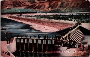 USA Head Gates of Irrigation Canal Near Reno Nevada Postcard 09.81