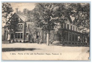 1905 Home Late Ex-President Hayes Exterior Fremont Ohio Vintage Antique Postcard