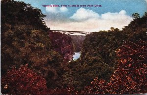 Victoria Falls View of Bridge From Palm Grove Vintage Postcard C043