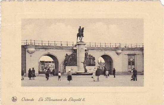 Belgium Oostende Le Monument Leopold II 1935