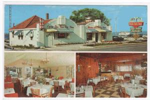 Belle Isle Finer Foods Restaurant St Ignace Michigan 1960c postcard
