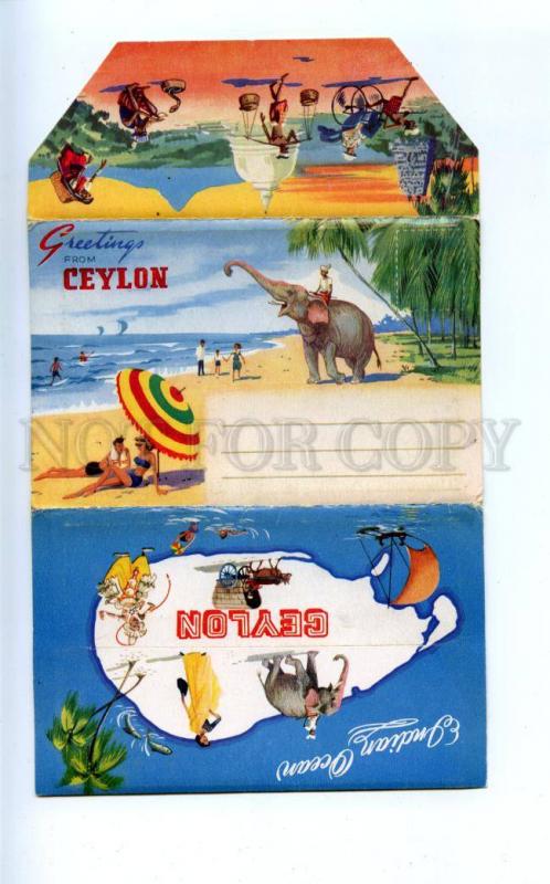 164017 Greetings from CEYLON Negombo Sigiriya SET of 9 cards