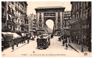 Paris , la Porte et la Rue du Faubourg-Saint-Denis, Trolley