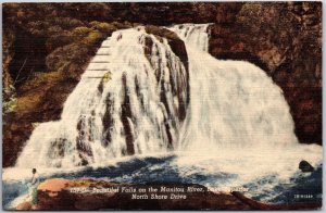 Minnesota, 1950 Manitou Water Falls, Lake Superior, North Shore Drive, Postcard