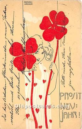 Artist Raphael Kirchner 1899 some corner wear, light postal marking on front,...