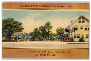 Whitley Court Motel Roadside Hot Springs National Park Arkansas AK Postcard