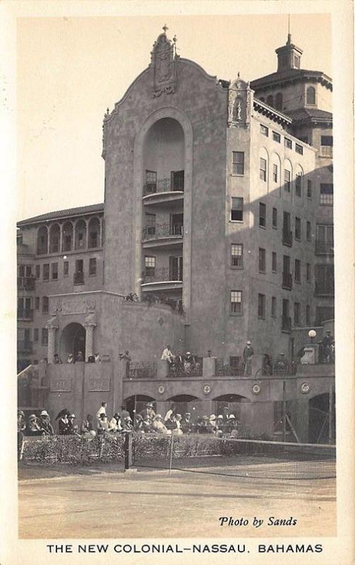 Nassau Bahamas Hotel New Colonial Photo by Sands RPPC Postcard