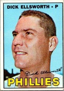 1967 Topps Baseball Card Dick Ellsworth Philadelphia Phillies sk2204