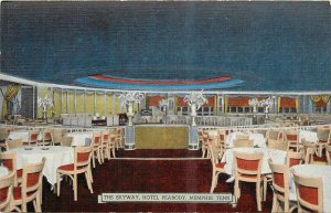 1940s Memphis Tennessee Skyway Hotel Interior occupation Kropp Postcard 26-565