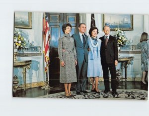 Postcard Presidential Couples White House Mondale & Carter Washington DC USA