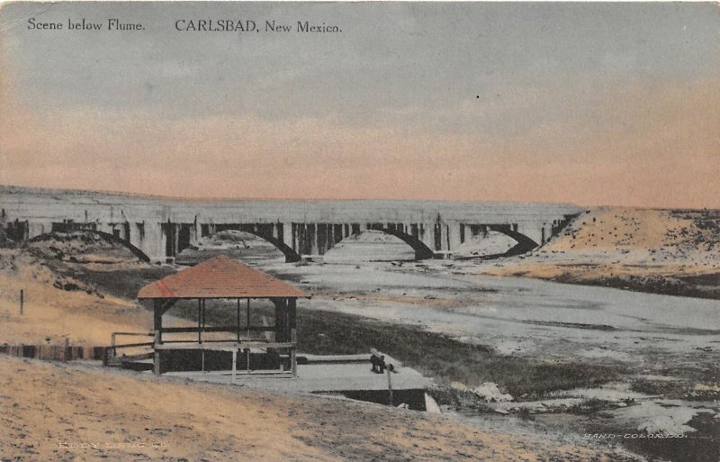 G44/ Carlsbad New Mexico Postcard c1910 Scenem Below Plume Bridge