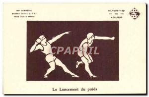 Old Postcard The Athletics shot put