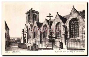 Postcard Old Lannion Eglise St Jean du Baly and Calvary (animated)