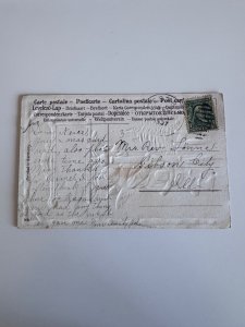 New Year 1910s Angel Lantern Winter German Printed Divided Back