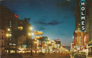 Louisiana New Orleans Canal Street At Night