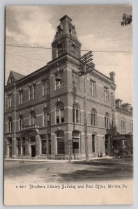 Warren PA Struthers Library Building And Post Office Unp Postcard X28