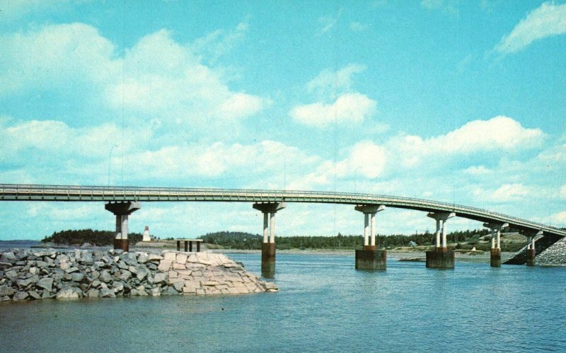 Vintage Postcard Franklin Roosevelt Bridge Campobello Island New Brunswick Can.