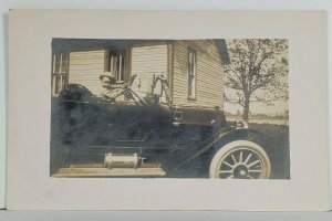 RPPC Child in Overland Automobile Real Photo Postcard P15