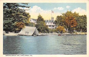 Spring Grove Inn Lake Carey, Pennsylvania PA Postcard