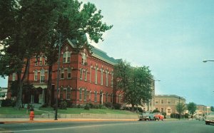 Vintage Postcard Old New Court House Post Office Main Street Salisbury Maryland