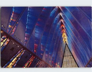 Postcard Interior View Of Protestant Chapel, U.S. Air Force Academy, Colorado