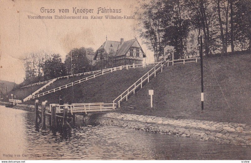 GERMANY, 1930s; Gruss Vom Knooper Fahrhaus, Vornehmstes Etablissement Am Kais...