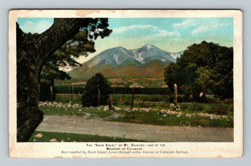CO-Colorado, Mt Shavano Rock Island Railroad, Vintage Postcard