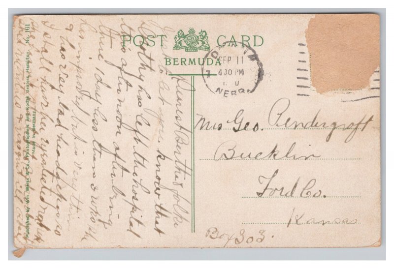 A Typical Road Bermuda Postcard