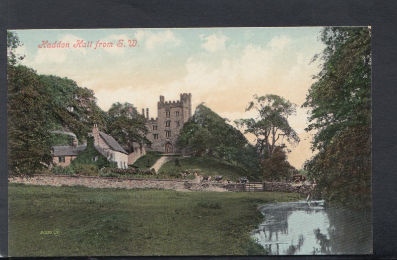 Derbyshire Postcard - Haddon Hall From South West  HM16