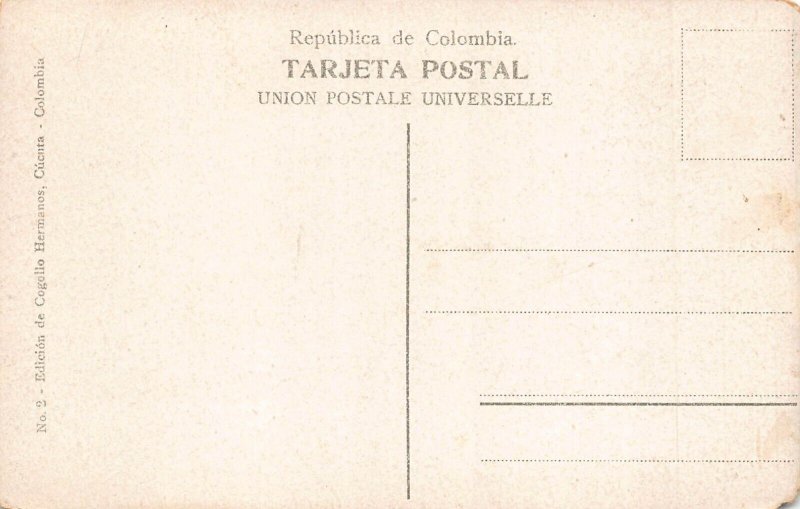 L334 Colombia Recuerdo de Cucuta Greetings Trees Buildings vintage postcard