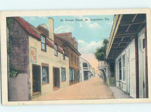 Unused W-Border STREET SCENE St. Augustine Florida FL W1491