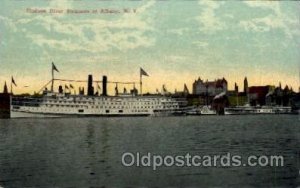 Hudson River Steamer at Albany New York, USA Ship Unused 