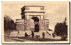 Old Postcard Tarn Albi Illustrates The Monument Aux Morts Army