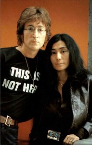 JOHN LENNON and YOKO ONO Old Postcard