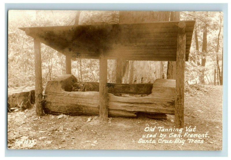 Early RPPC Old Tanning Vat Used by General Fremont, Santa Cruz Big Trees P12