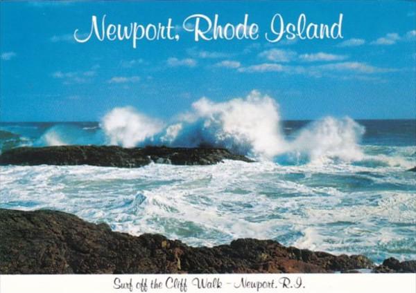 Rhode Island Newport Surf Off The Cliff Walk