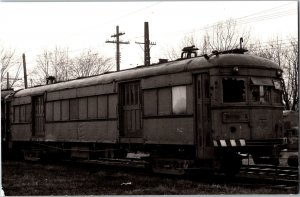 RPPC Postcard ON St. Catharines Train Car Converted to a Baggage Car 1956 K69