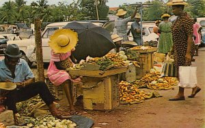 Roadside Vegetable Market Bridgetown Barbados West Indies Unused 