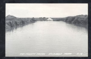 RPPC HOLDREDGE NEBRASKA TRI COUNTY CANAL VINTAGE REAL PHOTO POSTCARD