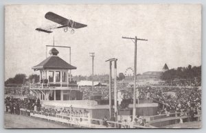 Brockton MA Bleriot Flight Demonstration At Fairgrounds 1910 Postcard W24