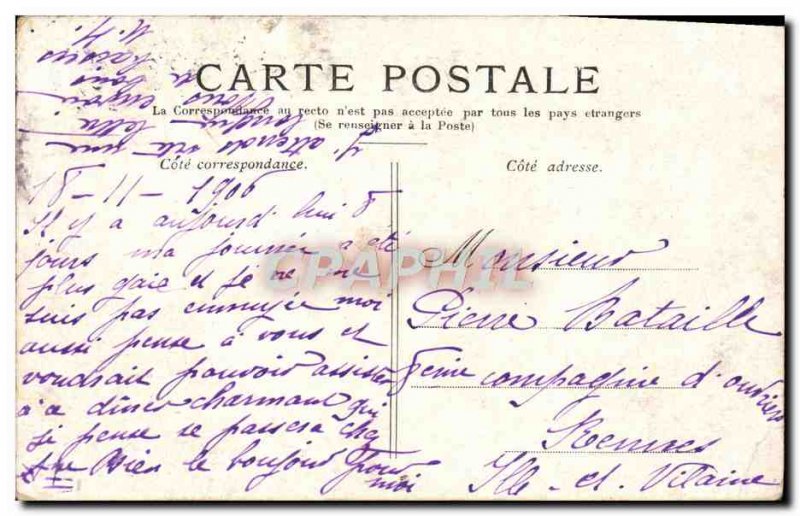 Old Postcard The Paris Pont du Carrousel